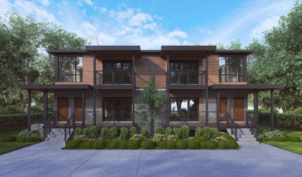 Fisher 6-Plex luxury rental, front exterior, Ottawa